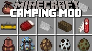 Minecraft CAMPING MOD / FIGHT OFF GRIZZLY BEARS AND START FIRES!! Minecraft