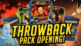 I DID NOT EXPECT THIS! THROWBACK PACK OPENING! | WWE SuperCard S4