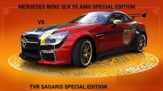 《DS AUTO》Mercedes-Benz SLK 55 AMG SE VS TVR Sagaris SE, 4 битва турнира авто. Asphalt 8 Airborne