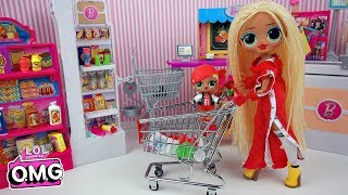 Poupées OMG Swag & Petite soeur M.C Swag au Supermarché | LOL Dolls at Grocery store