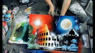 ФАНТАСТИЧЕСКИЕ УЛИЧНЫЕ  ШЕДЕВРЫ! Или как нарисовать картину за 5 минут
