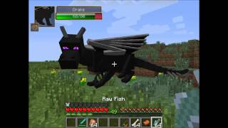 Minecraft Mod Showcase: DRAGON MOUNT MOD!!!