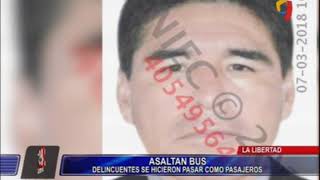 Trujillo: delincuentes asaltan bus y disparan a efectivo de la policía
