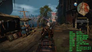 The Witcher 3 (4790K 4.0 GHz/DDR3 1333 MHz/GTX 1070 SLI ON)