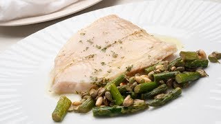 Raya al horno con habas y espárragos verdes - Karlos Arguiñano en tu cocina