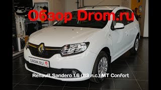 Renault Sandero 2018 1.6 (113 л.с.) MT Confort - видеообзор