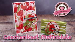Tutorial: Geschenkset Mohnblütenzauber - Karte mit passender Verpackung