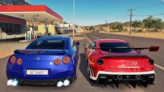 Nissan GT-R VS Ferrari 599XX - Forza Horizon 3 Online GoPro ‹ ZoiooGamer ›