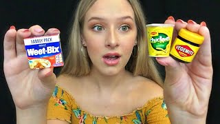 ASMR Tiny Food! tapping & crinkle heaven ✨