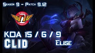 SKT T1 Clid ELISE vs XIN ZHAO Jungle - Patch 9.12 KR Ranked