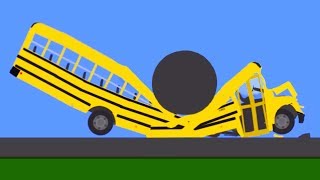 Giant Balls vs Bus - Ultimate Car Destruction - Phun Algodoo Moments