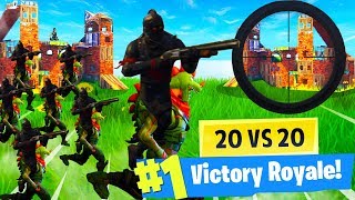 20 T-REX VS 20 BLACK KNIGHTS GAMEMODE! GAMEPLAY in Fortnite: Battle Royale