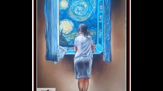 рисуем пастелью на наждачной бумаге