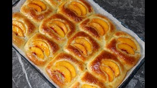 بريوش خفيف جدا و لذيذ بحشوة الخوخ و المربى
