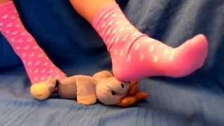 Trampling the little elk with rosa smell heart socks