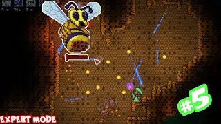 КАК УБИТЬ КОРОЛЕВУ ПЧЁЛ В ЭКСПЕРТЕ(Terraria 1.3.3.2-1.3.3.3)(Terraria expert)(Queen Bee)