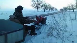 ТЕСТ-ДРАЙВ МОТОБЛОКА ЗИМОЙ 2018. МОТОБЛОК ЗИМА 2018. МОТОБЛОК ЗУБР  12 Л.С  2018
