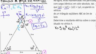 Exercício de Força Elétrica (III) - Física