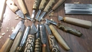 Резьба Самодельные резцы стамески по дереву своими руками Wood Carving