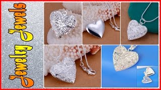 Элитная Ювелирная Бижутерия: серебряный кулон серце открывающийся (СКН006)