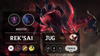 Rek'Sai Jungle vs Lee Sin - KR Master Patch 10.1