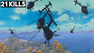 HOW TO FLY HELICOPTERS! | 21 KILLS SOLO vs SQUAD | PUBG Mobile