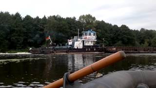 Баржа, Брест, на реке Мухавец 30.08.2011г.