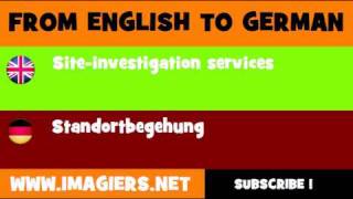 DEUTSCH ENGLISCH = Standortbegehung