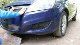 Защита радиатора для OPEL ZAFIRA B (Рестайлинг) 2008-2012г.в. (Черная) - strelka11.ru