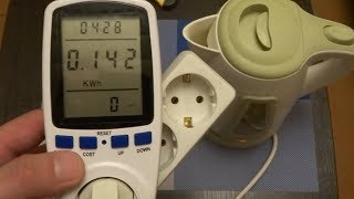 Сколько потребляет электрический чайник? Обзор цифрового ваттметра в розетку с алиекспресс