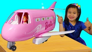 Jannie Pretend Play with Barbie Toy Plane