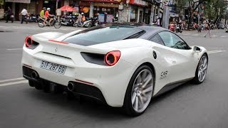 Cường Đô La Tăng Tốc Dữ Dội, Đốt Lốp Khi Chở Hạ Vi Trên Ferrari 488GTB Độ Mâm Vossen | XSX