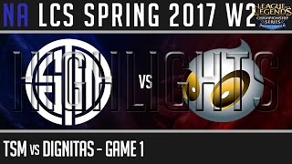 TSM vs DIG Highlights Game 1 - NA LCS W2D1 Spring 2017 - Team Solomid vs Dignitas G1