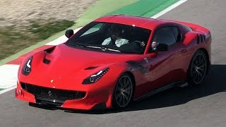 3 x Ferrari F12tdf Accelerations On Track with Vettel, Raikkonen & Gutierrez