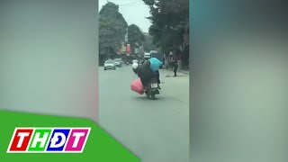 Thanh Hóa: Dân nhậu rơi từ xe máy xuống đường | THDT