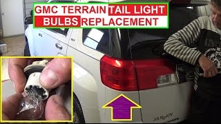 GMC Terrain Brake Light, Tail Light, Rear Turn signal light bulb Replacement  Tail Light Removal