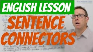 English lesson - Sentence connectors - conectores en inglés