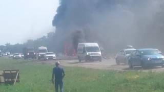 Жуткая авария м4 Дон 3 трупа, 2 из них сгорели за живо. 23.06.2016