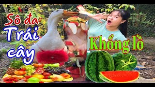 Làm Ly Sô Đa Trái Cây KHỔNG LỒ. Bim Bim tưng bừng phấn khích.