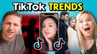 TikTokers React To Top TikTok Trends Of The Month (Drivers License, Buss It Challenge, Bridgerton)