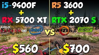 Ryzen 5 3600 + RTX 2070 Super vs. i5 9400f + RX 5700 XT
