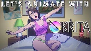 Let's Animate Ep.  4 - Waking Up: Animated with Krita