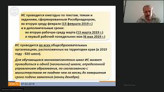 Организация и проведение итогового собеседования по русскому языку в 2019 году.