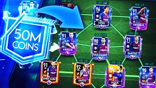 50 MILLION COINS UPGRADE TEAM - BIGGEST TEAM UPGRADE /FIFA MOBILE 19