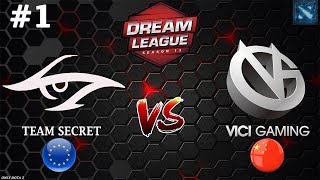 БИТВА СИЛЬНЕЙШИХ за ФИНАЛ! | Secret vs Vici Gaming #1 (BO3) DreamLeague Season 13