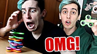 TRUCOS CON FIDGET SPINNERS !! - RobleisIUTU