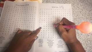 ?? Chewing Gum ASMR Eating Sounds? Soft Spoken ^-^ Cats Word Hunt