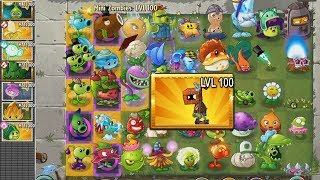PvZ 2 - Mini Zombi Ladrillo NVL 100 vs Todas las Plantas NVL 32000