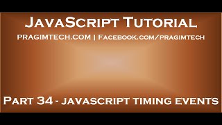 JavaScript timing events