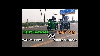 KAWASAKI NINJA 250R  VS KTM DUKE 200 |DRAG RACE||TOP END|A RACE LIKE NEVER BEFORE|MUST WATCH|